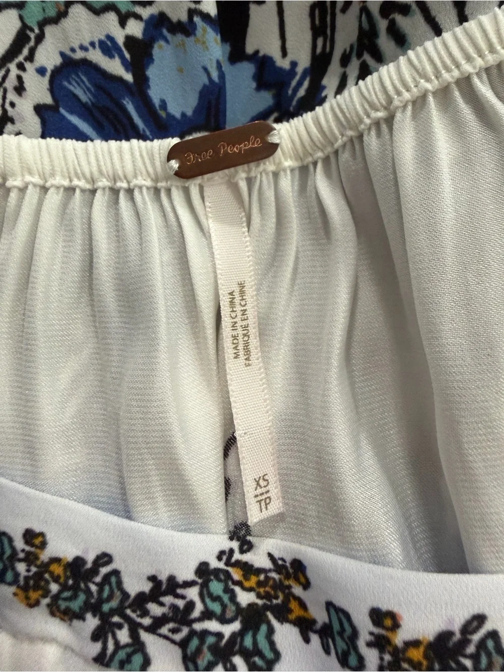Free People Positano Print Blouse - Ivory
